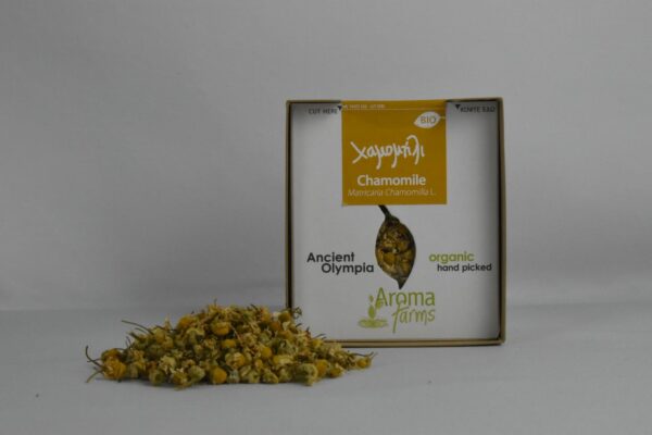 Genießen Sie den hoch qualifizierten Kamillen Tee von Aroma Farms, bei Filareti!