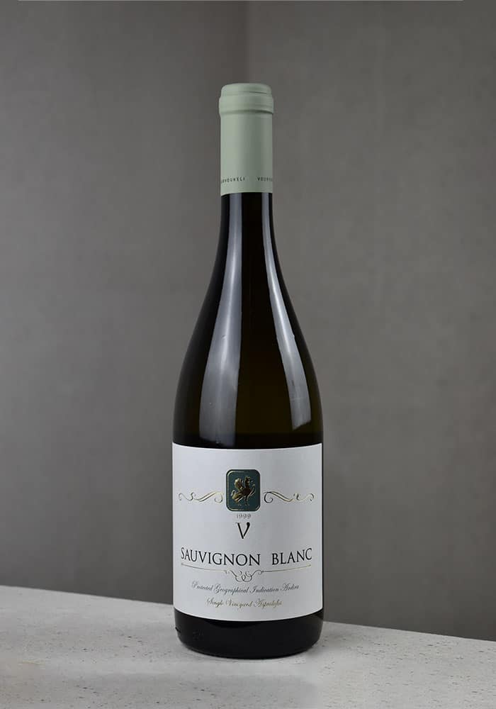 Griechischer Weißwein (Sauvingon Blanc) von Estate Vourvoukeli Jahrgang 2022