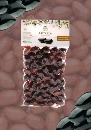 Kalamon Oliven in der Tüte verpackt